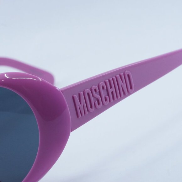 Moschino MOS128/S 0MU1 IR Geometric Sunglasses - Fuchsia\Grey - Picture 4 of 12